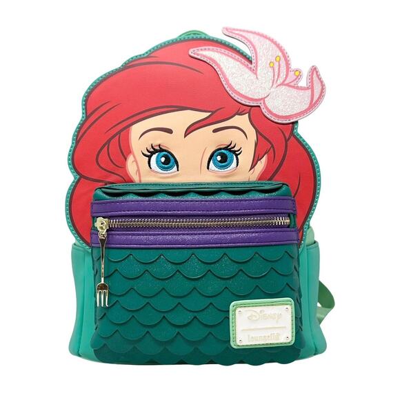 Loungefly The Little Mermaid Ariel Cosplay Mini Backpack New